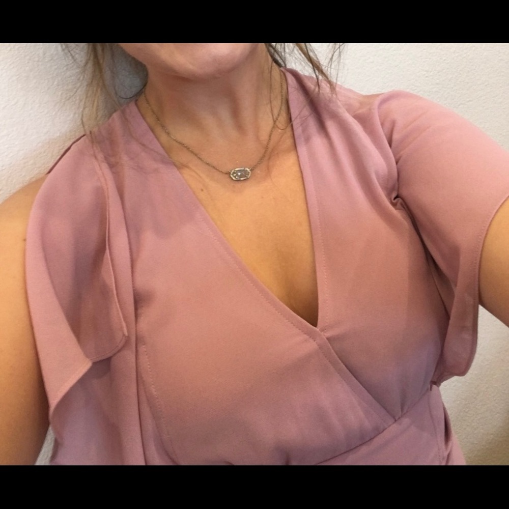 Lulus Dearly Loved Mauve Flutter Sleeve Maxi Dress - image 4